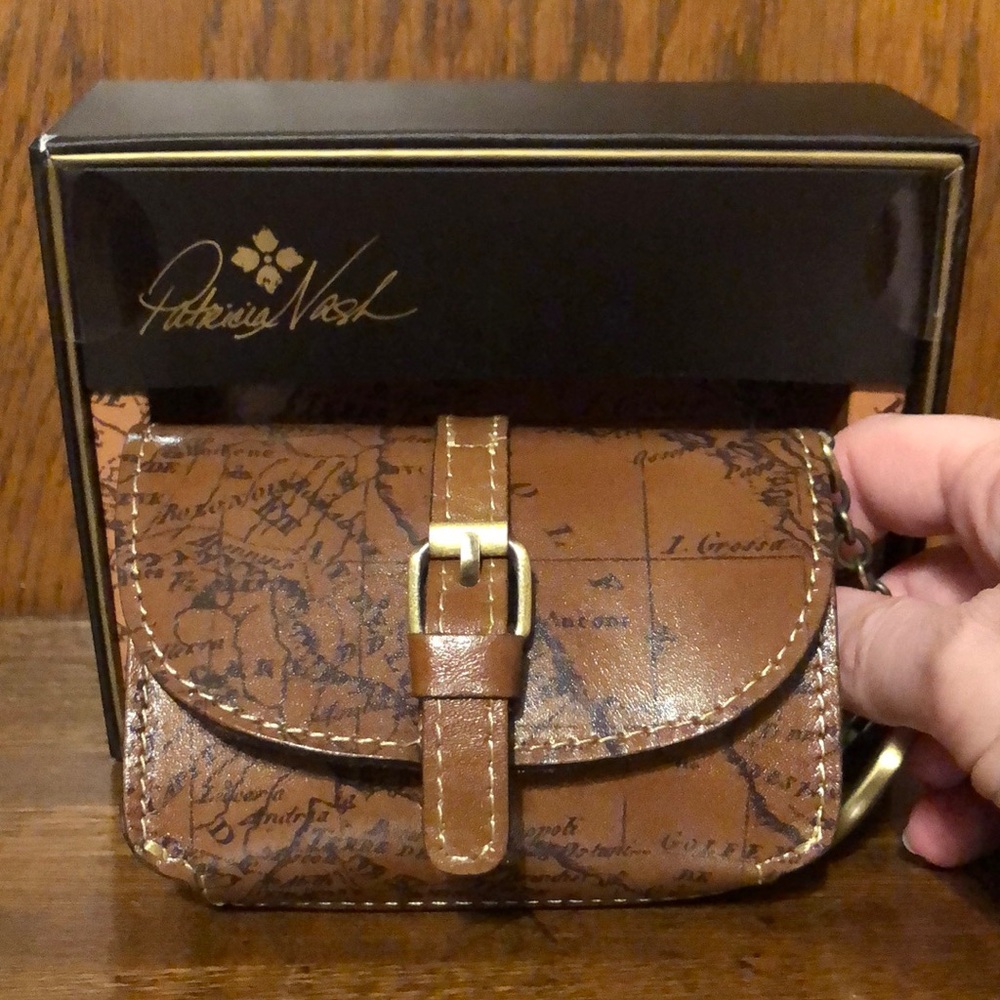 NWT/NIB-Patricia Nash-Mini Torri-Signature Map Print-CardCase/Keychain/Charm-$49
